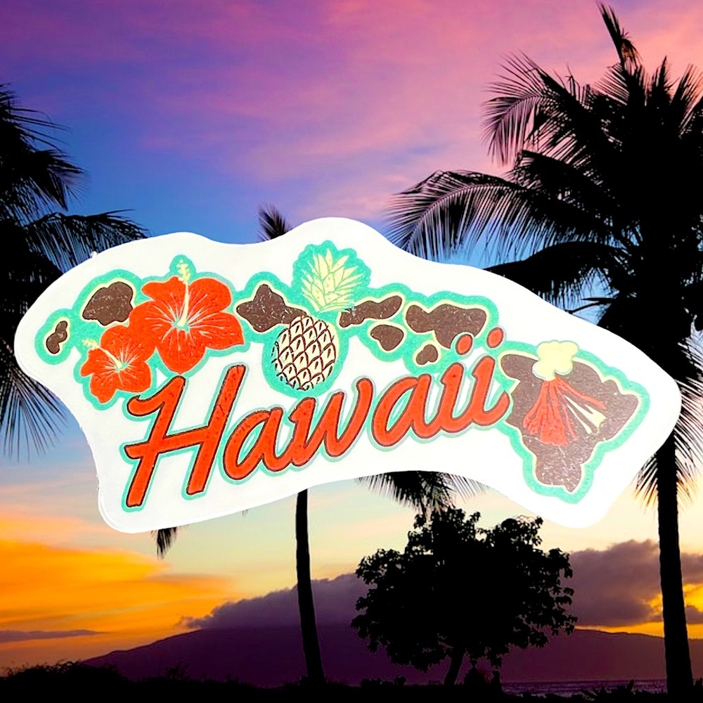 MAP Hawaii Aloha State Ohana Shaka Travel 808 Samoan Love Deco Single Sticker